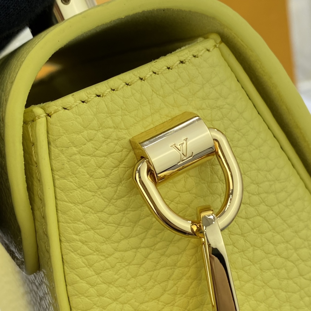 Louis Vuitton TWIST PM Handbag Taurillon Leather M58571 Ginger Yellow